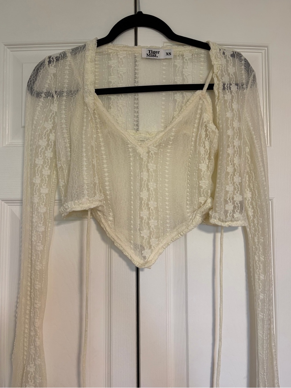 Tiger mist Lace Two-Piece Intimate Set - Cream
